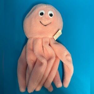Vintage Inky Beanie Baby Pink Octopus 1993
